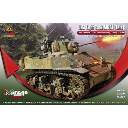 Mirage U.S.Light Tank M5A1 (Late) 3rd Armd.DivN makett