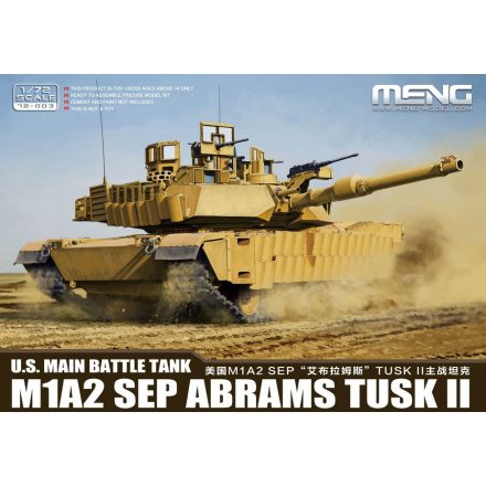 Meng Model U.S Main Battle Tank M1A2 SEP ABRAMS TUSK II makett
