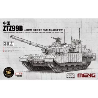   Meng Model - Chinese Main Battle Tank ZTZ99B with Add-on Armor & GL6 Active Protection System harcjármű makett