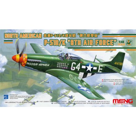 Meng Model North-American P-51D/K Mustang N/A 8th Air Force makett