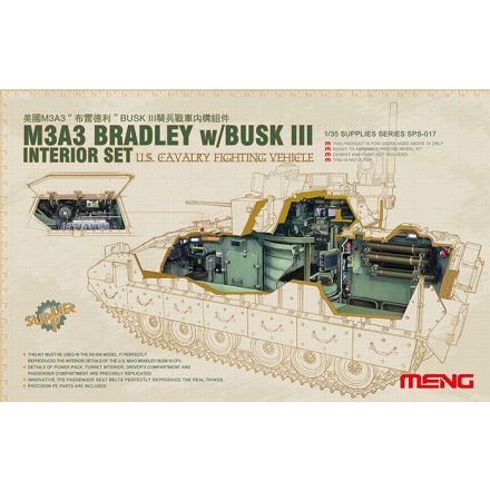 Meng Model U.S. Cavalry Fighting Vehicle M3A3 Inter Set