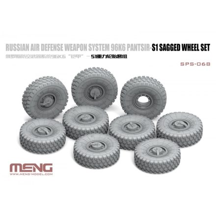 Meng Model Russian Air Defense Weapon System 96K6 Pantsir-S1 Sagged Wheel Set