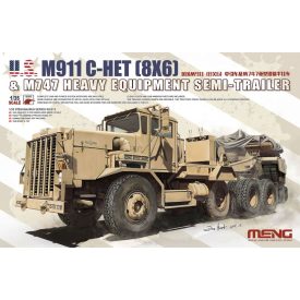  Meng Model U.S. M911C-HET 8x6 & M747 Heavy Equipment Semi Trailer makett