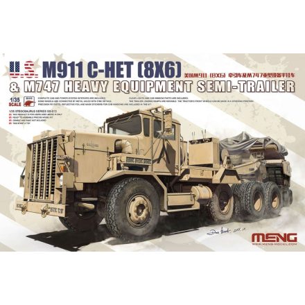 Meng Model U.S. M911C-HET 8x6 & M747 Heavy Equipment Semi Trailer makett