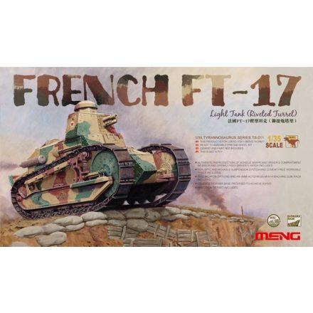 Meng Model French FT-17 Light Tank (Riveted Turret) makett