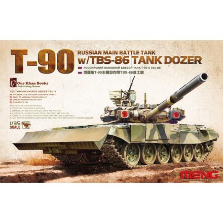 Meng Model Russian T-90 MBT W/TBD-86 TANK DOZER makett