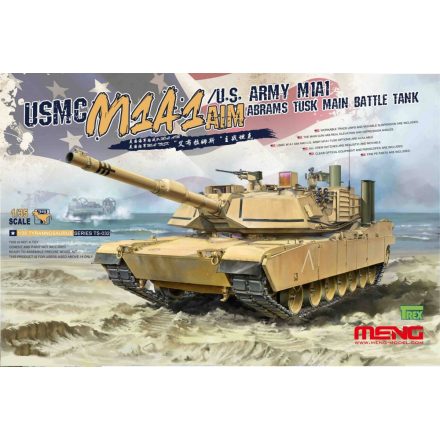 Meng Model USMC M1A1 AIM/U.S.Army M1A1 Abrams TUSK Main Battle Tank makett