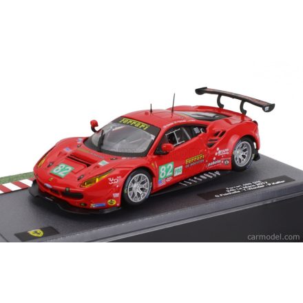 EDICOLA FERRARI 488 GTE 3.9L TURBO V8 TEAM RISI COMPETIZIONE N 82 LMGTE PRO CLASS 24h LE MANS 2017 GIANCARLO FISICHELLA - PIERRE KAFFER - TONI VILANDER