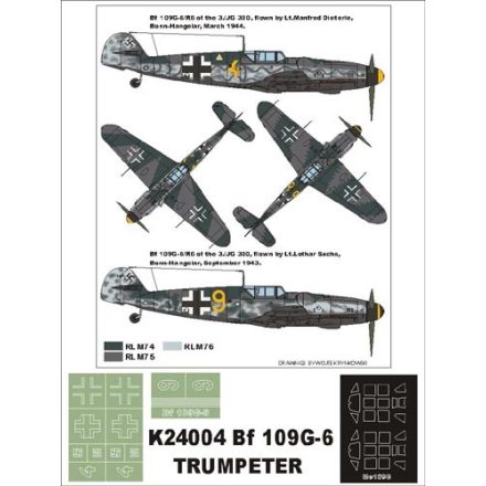 Montex Bf-109G-6 (Hasegawa) maszkoló