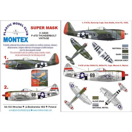Montex P-47D Thunderbolt (Vintage) maszkoló