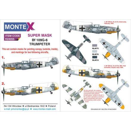 Montex Bf 109G-6  (Trumpeter) maszkoló
