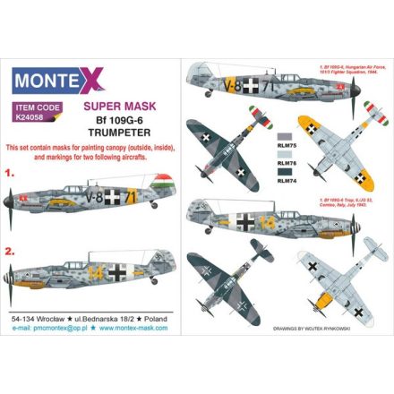 Montex Bf 109G-6 (Trumpeter) maszkoló