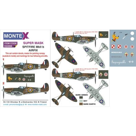 Montex Spitfire Mk II b (Airfix) maszkoló
