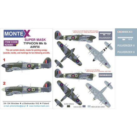Montex Typhoon Mk.Ib (Airfix) maszkoló