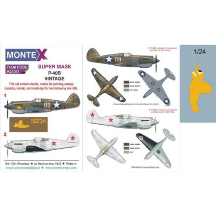 Montex P-40B (Trumpeter) maszkoló