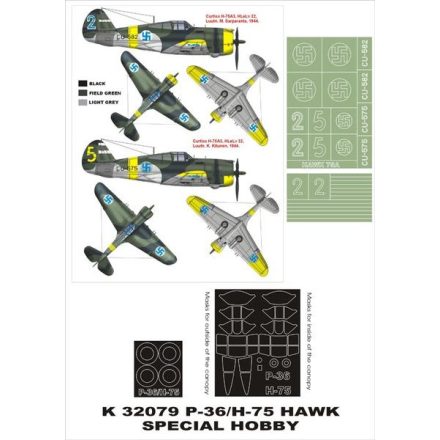 Montex P-36 H-75 HAWK (Azur) maszkoló