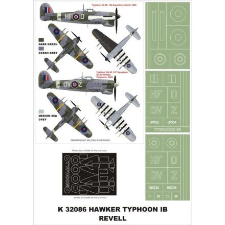 Montex Hawker Typhoon IB (Revell) maszkoló