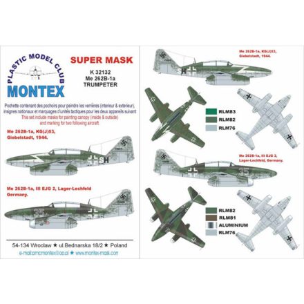 Montex Me-262B (Trumpeter) maszkoló