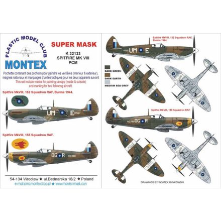 Montex Spitfire Mk VIII (PCM) maszkoló