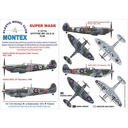 Montex Spitfire Mk VIII & IX (PCM) maszkoló