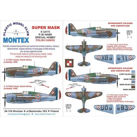 Montex P-36 HAWK (SPECIAL HOBBY) maszkoló