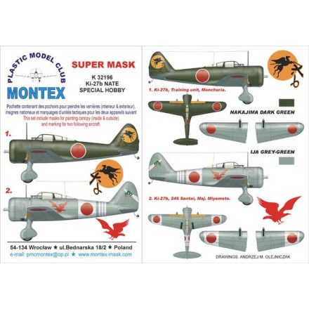 Montex Ki-27b NATE (SPECIAL HOBBY) maszkoló