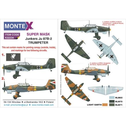 Montex Ju 87B-2 (Trumpeter) maszkoló