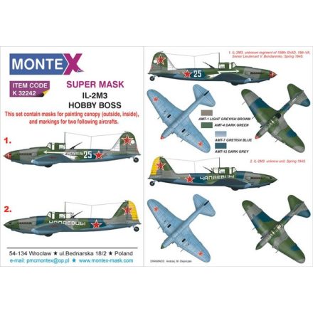 Montex IL-2M3 (HOBBY BOSS) maszkoló