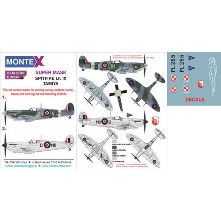 Montex Spitfire Mk IX (TAMIYA) maszkoló