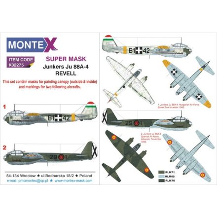 Montex Ju 88A-4 (REVELL) maszkoló