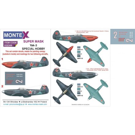 Montex Yak-3 (SPECIAL HOBBY) maszkoló