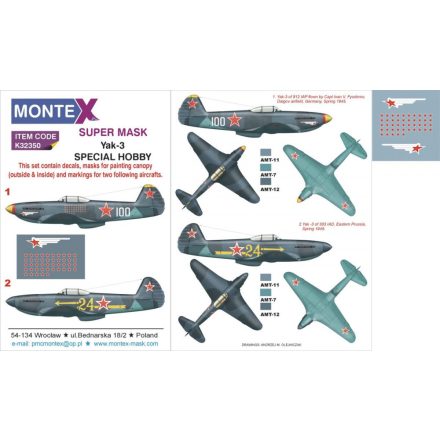 Montex Yak-3 (SPECIAL HOBBY) maszkoló