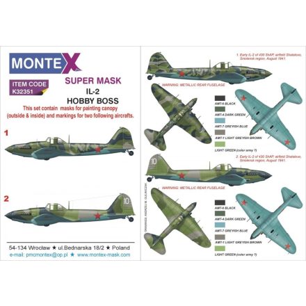Montex IL-2 (HOBBY BOSS) maszkoló