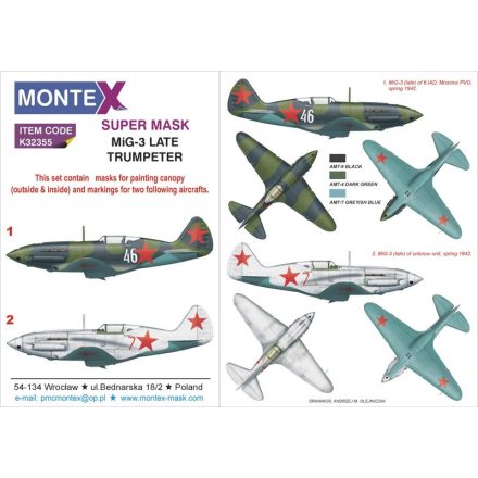 Montex MiG-3 (Trumpeter) maszkoló
