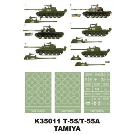 Montex T-55/T-55A (Tamiya) maszkoló
