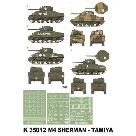 Montex M4 Sherman (Tamiya) maszkoló