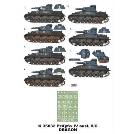 Montex Panzer IV B/C (Dragon,Tristar) maszkoló