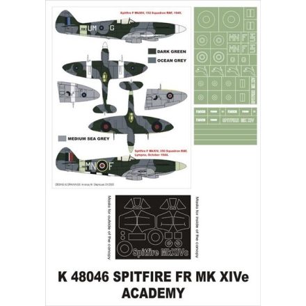 Montex Spitfire F Mk XIVe (Academy) maszkoló
