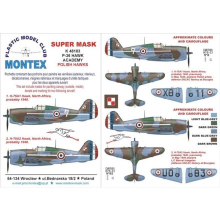 Montex P-36 HAWK (ACADEMY) maszkoló