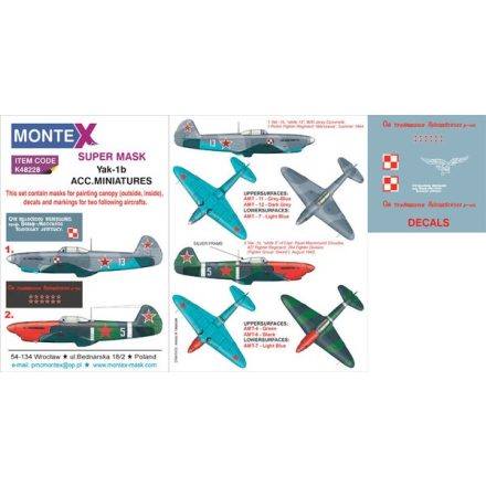 Montex Yak-1b (Accurate Miniatures) maszkoló