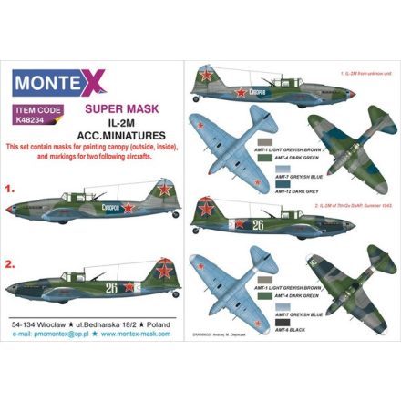 Montex IL-2M (Accurate Miniatures) maszkoló