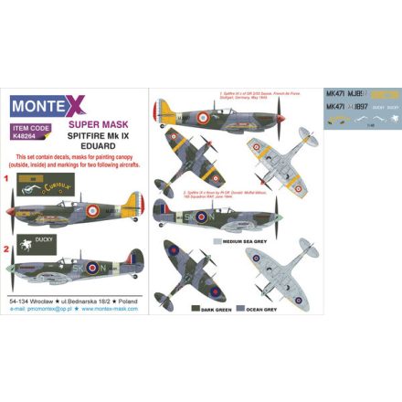 Montex Spitfire Mk IX (Eduard) maszkoló