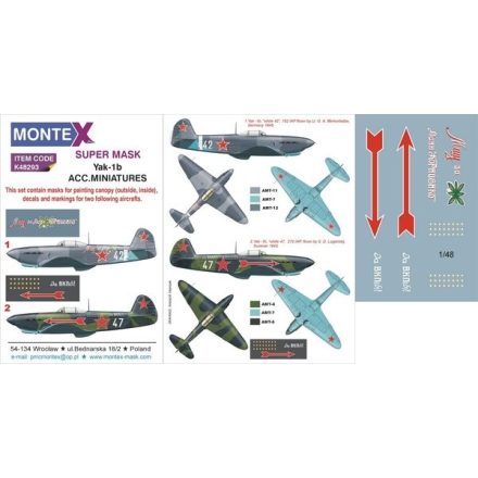 Montex Yak-1b (Accurate Miniatures) maszkoló