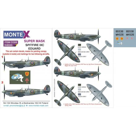 Montex SPITFIRE IXC (EDUARD) maszkoló