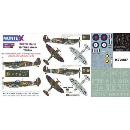 Montex Spitfire Mk II b (Tamiya) maszkoló