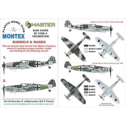Montex Bf 109K-4 (Trumpeter) maszkoló