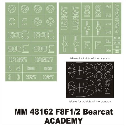Montex F8F1/2 Bearcat (Academy) maszkoló