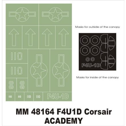 Montex F4U1D Corsair (Academy) maszkoló