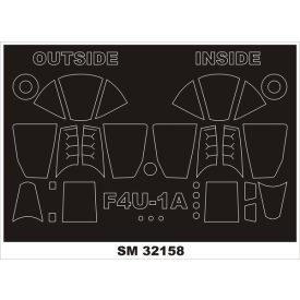 Montex F4U-1A CORSAIR (TAMIYA) maszkoló