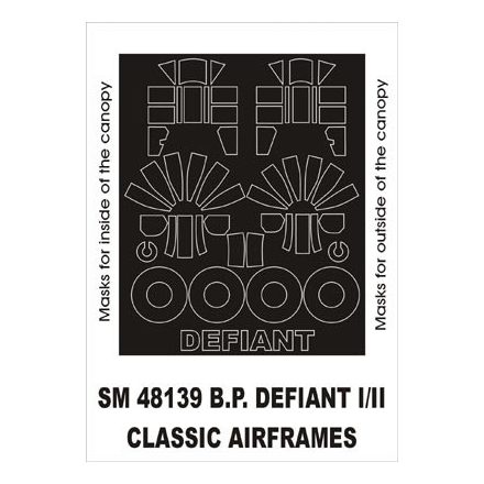 Montex BP Defiant I/II (Classic Airframes) maszkoló